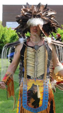 Dakota House in traditional regalia